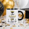 Large Capacity Coffee Cup Graduation Theme Water Cup with Ergonomic Handle Comfortable to