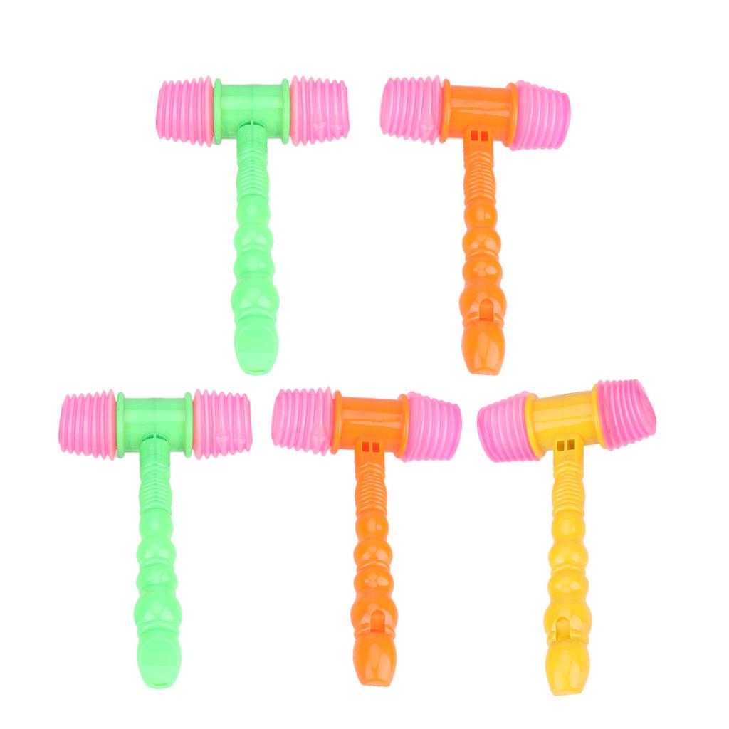 5pcs Baby Music Hammer Toy Children Rhythm Practice Tool Squeaky Sound Hand Tools Musical Instrument Hammer Toy For Kids