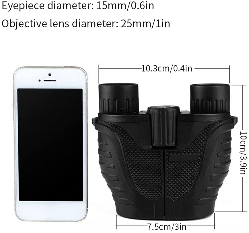 Hd Binoculars 10x25 Lightweight Portable Glasses Small Outdoor