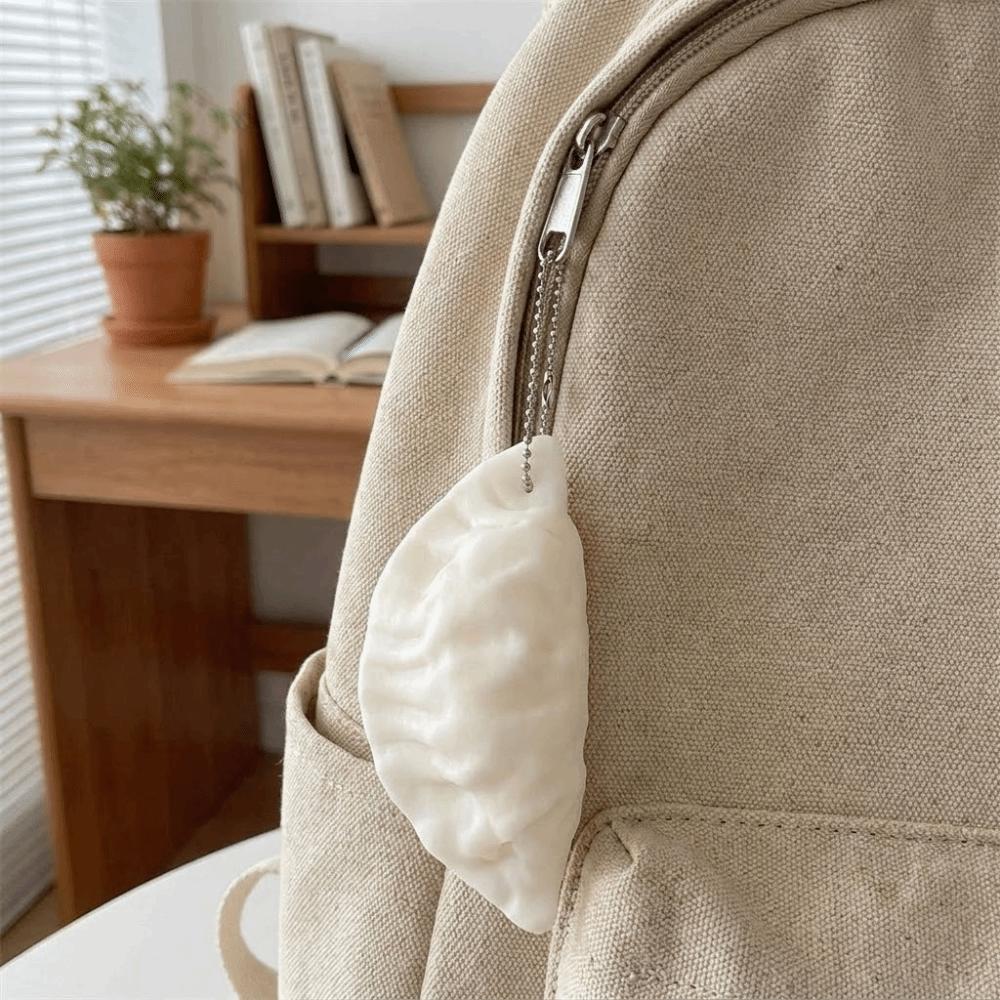 Lifelike Simulation Dumpling Keychain Soft Pinch Food Pendant Dumpling Squeeze Toy Bag Charms