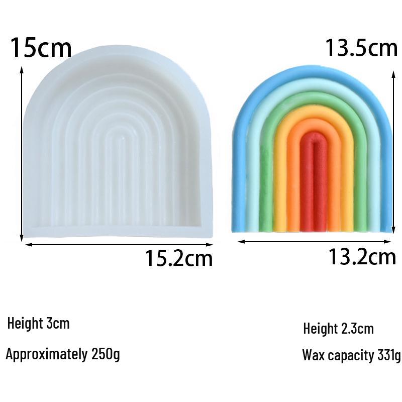 Geometrische Bogenbrücke Kerzenform - Silikon Koreanischer Schmuck