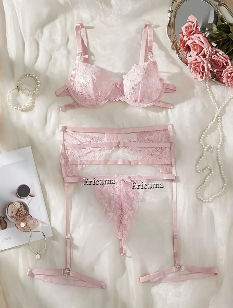 Lace Sexy Lingerie Transparent  Porno Lace Erotic Underwear Sexy Bra Set And Garter Lingerie Sexy  Erotic Sleepwear