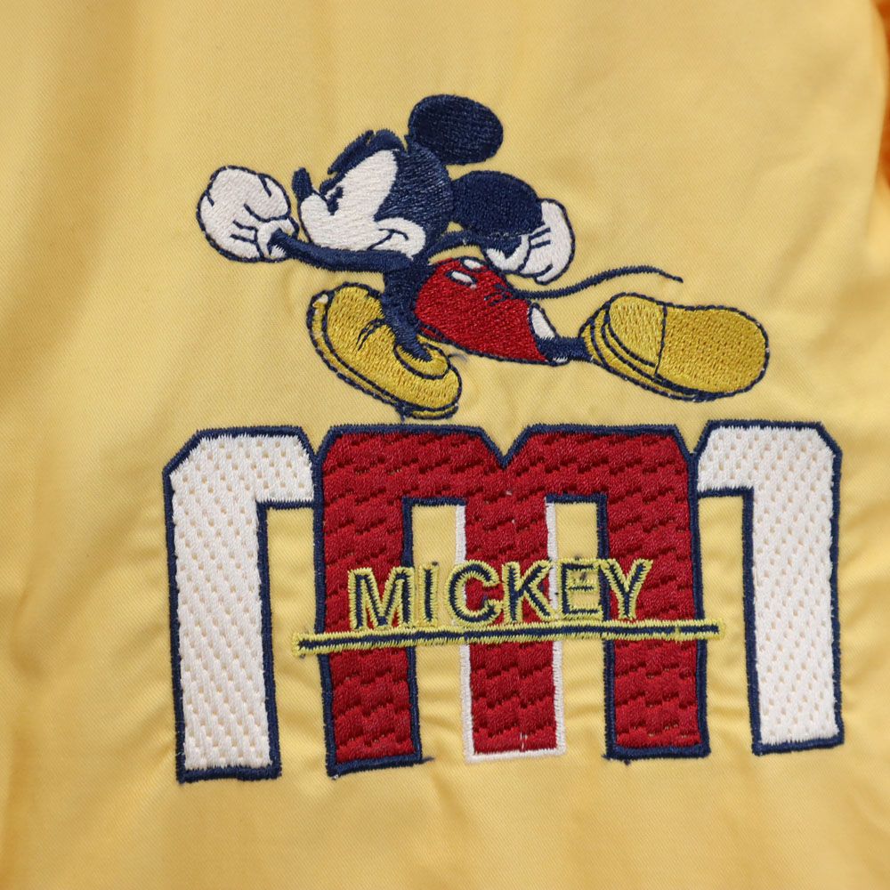 Disney 90s Old Mickey Mouse Embroidery Mountain Parka S Yellow MICKEY Men's Used