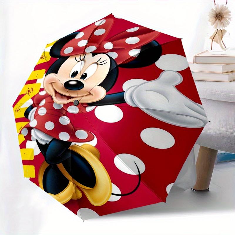 

Minnie Mouse Automatic Open/CloseUmbrella-CuteUmbrella with Cute Design, Portable 3-Fold Compact Umbrella for Men & Women, Valentine s Day M