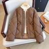 Lingge Cotton Jacket Women's Short Winter New Style Cotton Jacket Retro Small Fragrant Style Cotton Jacket