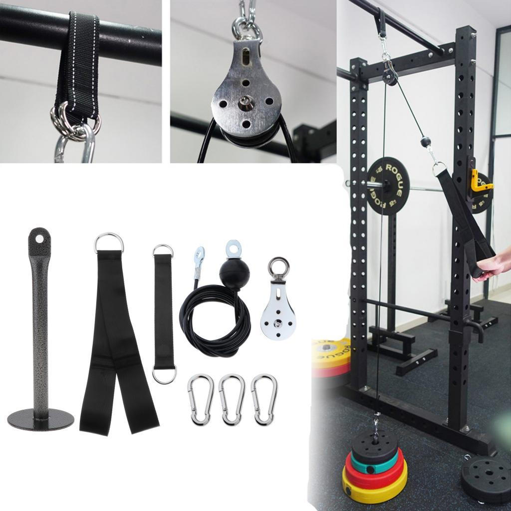Pulley Cable Machine System LAT Pull Down Lift Strength Training Arm Forearm home and gym Workout