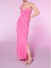 2023 Spring/Summer Backless Spaghetti Strap U-Neck Off-Shoulder Wavy Bodycon Side Slit Maxi Dress