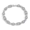 Geometric T-Shaped Water Drop Bracelet with Secure Spring Clasp Iced Out Zirconia Hip Hop Jewelry for Men Women