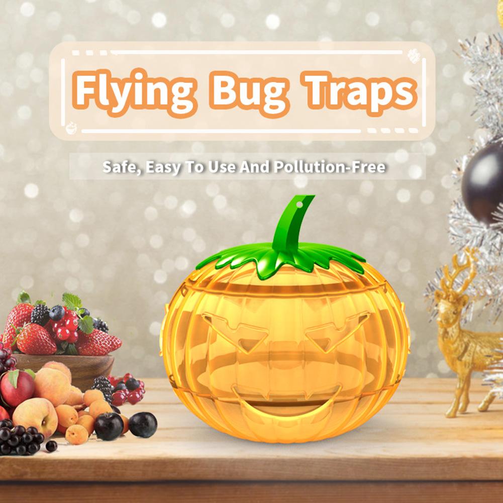 Pumpkin-shaped Fruit Fly Traps With 2 Piece Durable Hanging Bugs Trap For Outdoor
