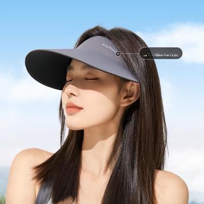 Seamless One Piece Sun Protection Hat  Women's UV Protection Sun Hat  Summer Sports Large Brim  Open Top Foldable Sun Hat