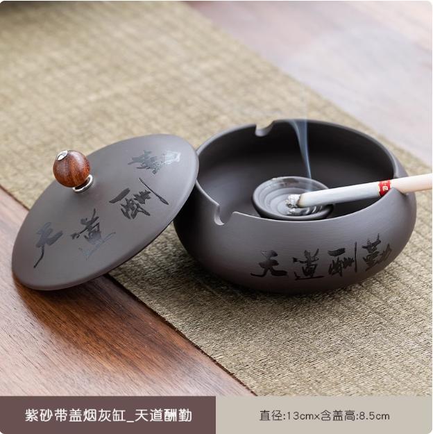 Retro Windproof Ceramic Ashtray with Lid Home Decor Accessories Ashtray Living Room Bar Cigarette Accessories Boyfriend Gift