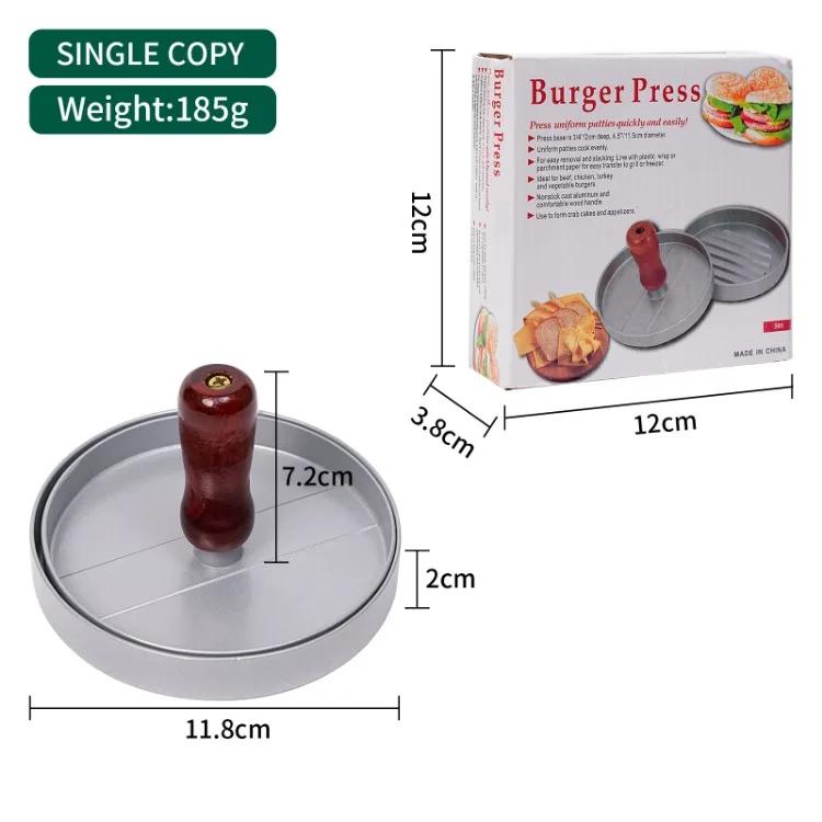Прес для бургерів з нержавіючої сталі з антипригарним покриттям для ідеальних м'ясних котлет та тонких бургерів