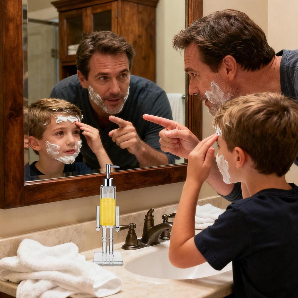 Nutcracker Soap Dispenser Clear Refillable Shampoo Pump Christmas Hand Soap Bottle for Bathroom Kitchen Home Apartment Hotel