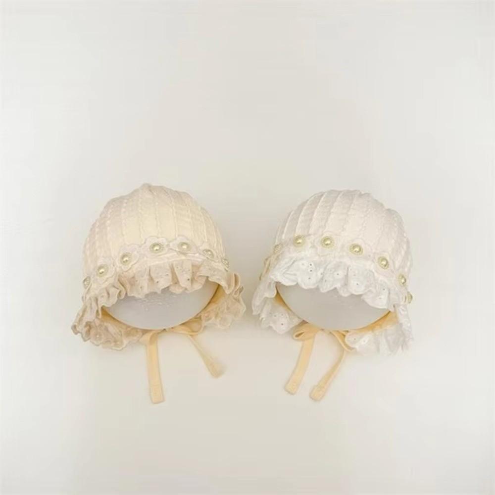 Breathable Cotton Ear Protection Fetal Cap Ruffle Flower Ruffle Hat Bonnet 2-24Month Infant