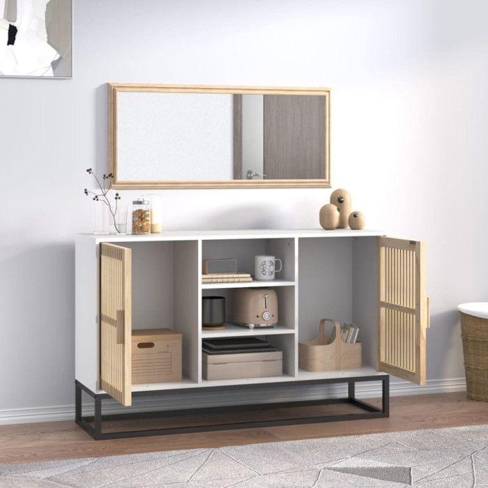 VidaXL Buffet blanc 105x30x65 cm bois d'ingénierie, armoire, armoire latérale, armoire de rangement, armoires, placard, 352118