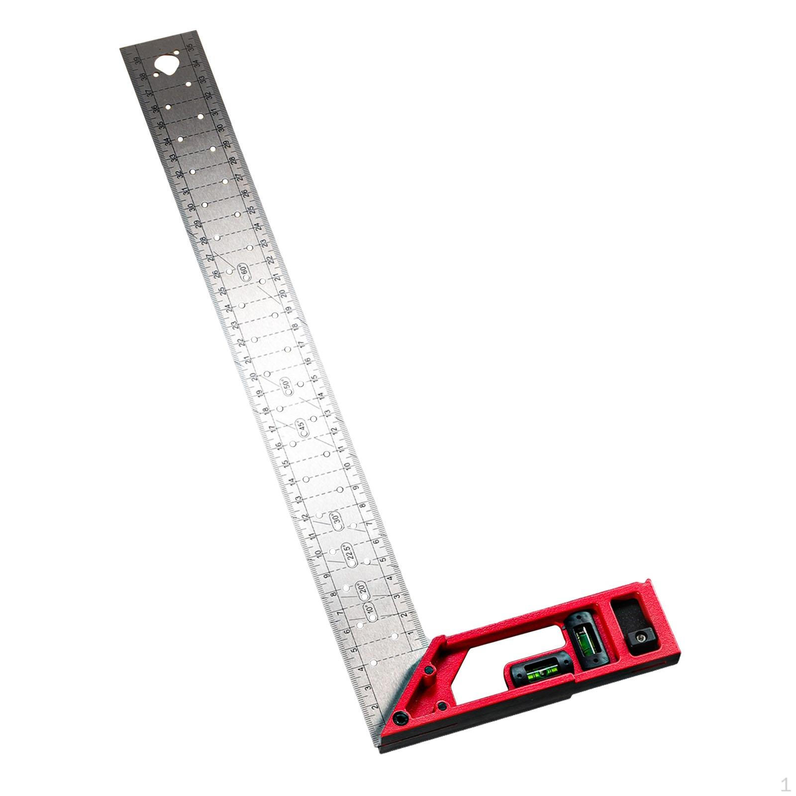 

for Woodworking with Clear Scale, Measuring Tool, Angle Gauge, Right-angled Ruler Hobby Work 40CM