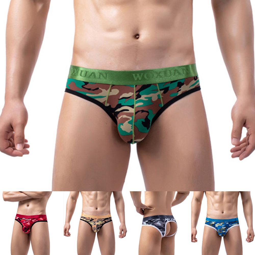 Erotic Panties Open Butt Printed Sexy Underpants Underwear