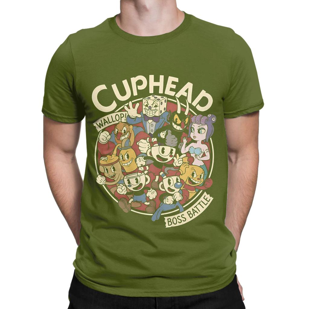 Cuphead Gaming Grafik T-Shirt Lustig 100% Baumwolle T-Shirt Cuphead Oberteile T-Shirts Für Unisex