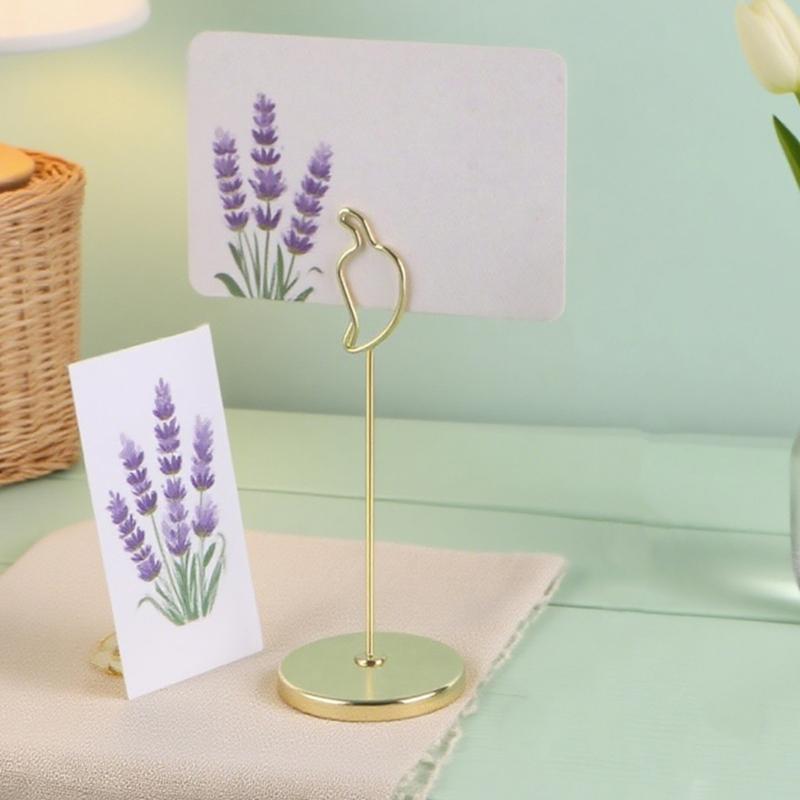 2Pcs Pepper Shape Metal Note Memo Holder Place Card Holder Photo Display Stand For Table Decoration Festival Celebration