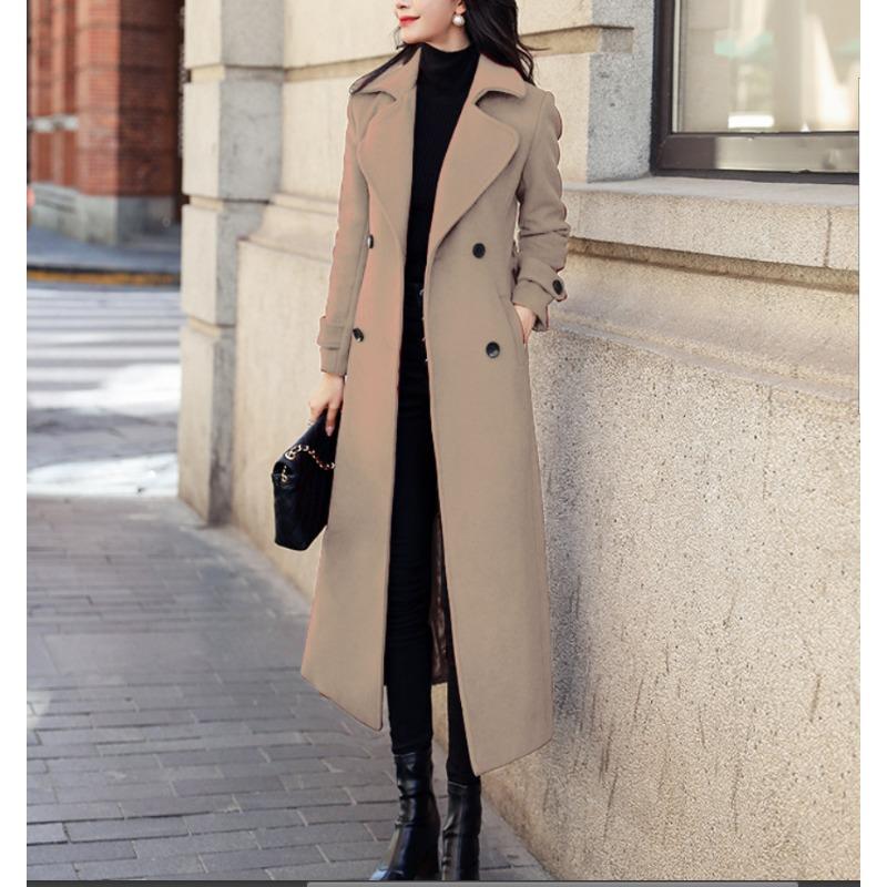 New Autumn and Winter Thickened Woolen Women's Coat Extended Quality Dragon and Phoenix Coat