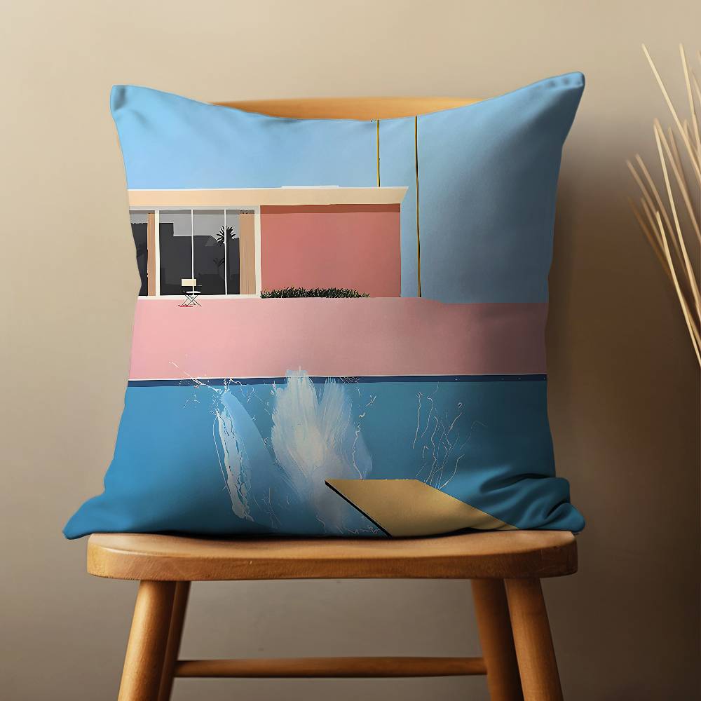 Art D-David H-HocKney Throw Pillow Case For 45x45cm,55x55cm,30x30cm For Home Bedroom Decoration And Protector
