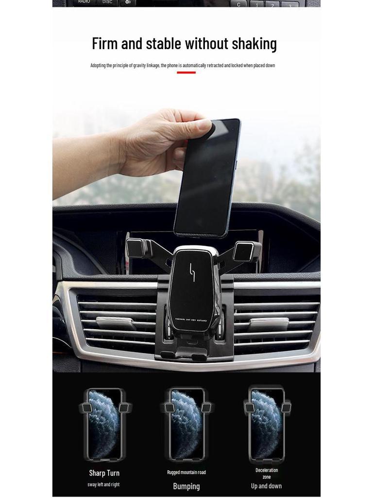 Phone Holder with Wireless Charging for 10-13 Beijing Benz E-Class Navigation