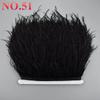 10Meters/Lot Ostrich Feathers On Ribbon Tape 10-15Cm  Feather Trim Boa For Clothes Sewing Fringe Diy Wedding Decoration