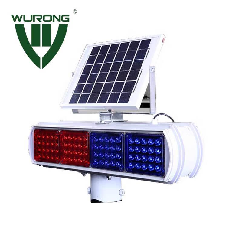 WURONG Solar Traffic Warning Strobe Light with Tripod