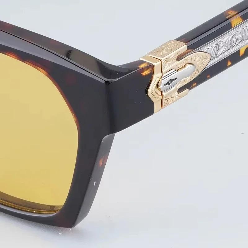 Big Square High Street Fashion Sunglasses Uv400 Designer Brand Men Classical Vintage Eyeglasses with Case