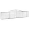 VidaXL Paniers à gabions arqués 7 pcs 300x30x60/80 cm Fer galvanisé, gabion, cage de gabion, panier de mur de gabion, mur de 3146490