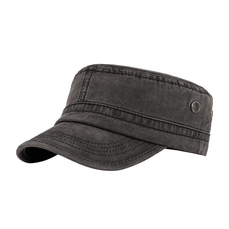 Men's Summer Flat Top Washed Military Baseball Cap