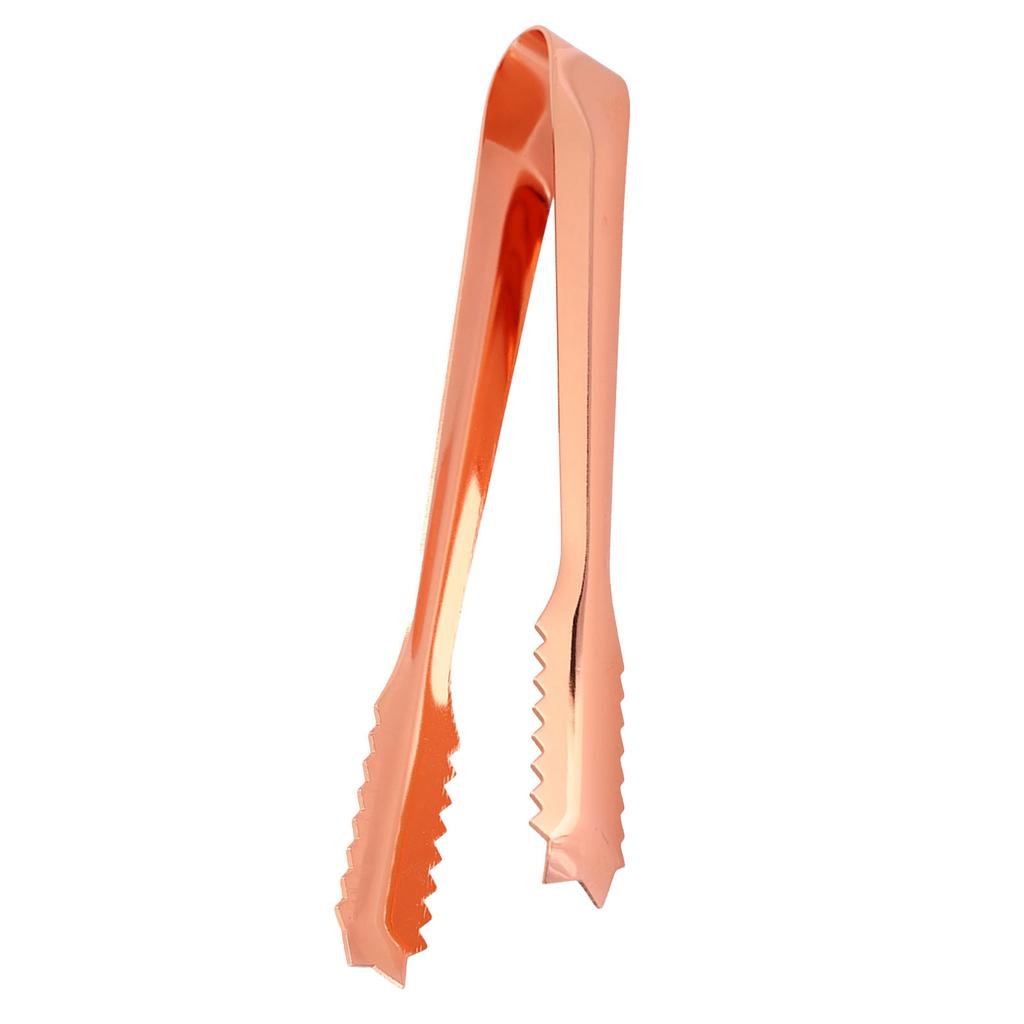 Edelstahl Eiszange Lebensmittelzange mit gezahnter Spitze für Heimparty Bar RestaurantgebrauchKupfer