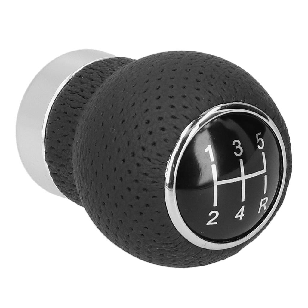 5 Speed Gear Shift Knob Genuine Leather Shifter Stick with Adapter Screw Hex Wrench Universal
