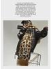 Women's Leopard Wool Scarf - High-Grade Cashmere Shawl, Korean Style, Tassel, Thick and Warm for Autumn and Winter.