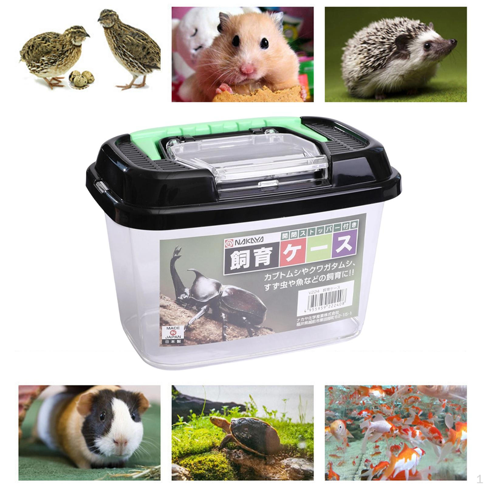 

Critter Keeper, Reptile Feeding Box with Lid Portable Small Animal Habitat Handle