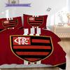 Flamengo logo Vzor Povlečení Přikrývka Sada Povlak na přikrývku Povlak na polštář Domácí dekorace Dárek k narozeninám (1 * povlak na peřinu + 2 * povlak na polštář, bez jádra)