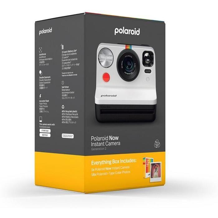 Appareil Photo Instantané - Polaroid - Now Gen 2 - Noir Et Blanc - Autofocus - Retardateur - Double Exposition