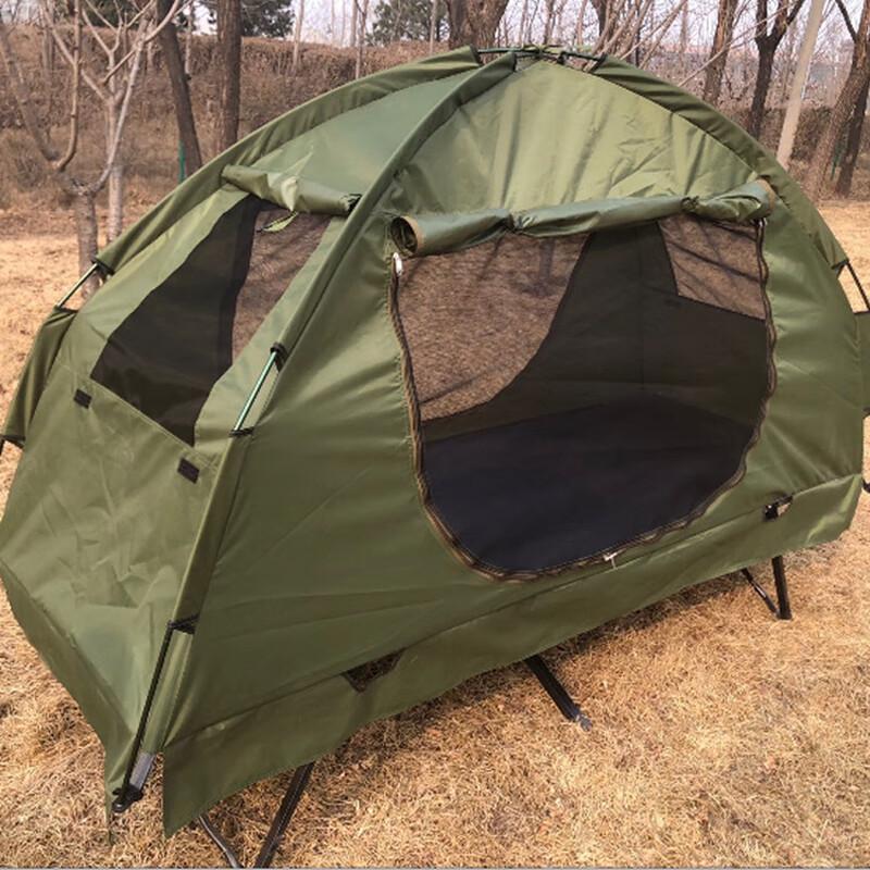 OEING Single Person Double Layer Elevated Camping Tent Single Person