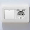 EU Standard Single Power Socket Switch Usb Wall Sockets Double Sockets 86 Type Wall Sockets TV Telephone Sockets