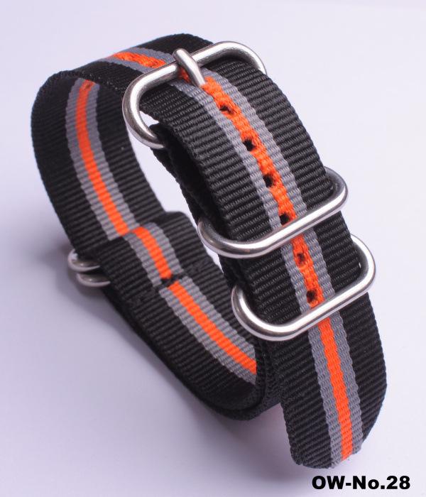 Silver Smooth Oval Buckle Nylon Watch Strap - Waterproof E-commerce Source Watch Band
