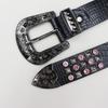 Men's High-End Rhinestone Studded Punk Leather Belt