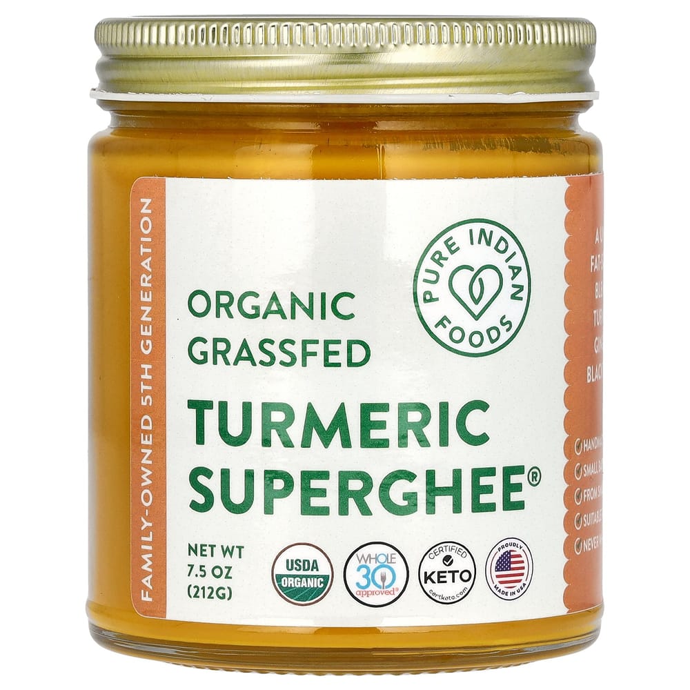 Pure Indian Foods Grass-Fed Turmeric Super Ghee 212g (7.5oz) 212g - 1 ea