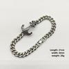 Mens Viking Anchor Titanium Steel Bracelet Retro Bold Fashion Accessory