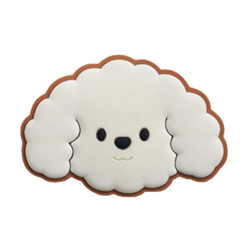 Bichon Puppy Cartoon Magnet & DIY Accessories Set: Shoe Buckles, Phone Case Charms, Cup Stickers