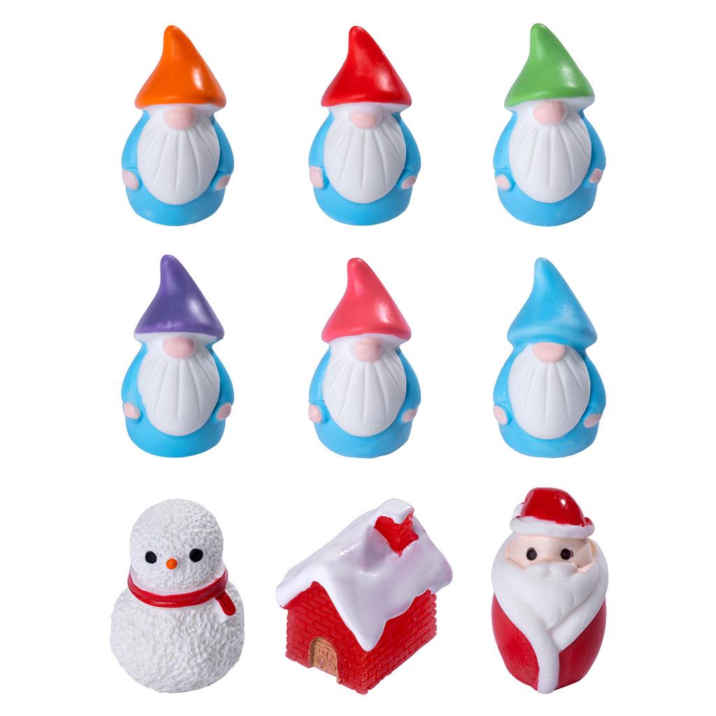 Christmas Ornaments Resin Creative Halloween Dwarves Mini Ornaments Vivid Micro Landscape Decoration For Bookshelf Festive