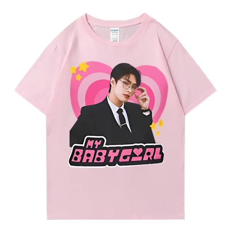 

2025 Ateez Минги Очки Футболка Женская Хлопок Рэпер Уличный Хип-Хоп Короткий Рукав Летняя Мода Топы Унисекс Свободная Футболка Топы M