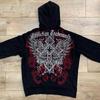 Vintage Frühling und Herbst Ästhetik 3D Gedruckter Gothic Mode Reißverschluss Hoodie Hip Hop Sportbekleidung Lässiger Pullover