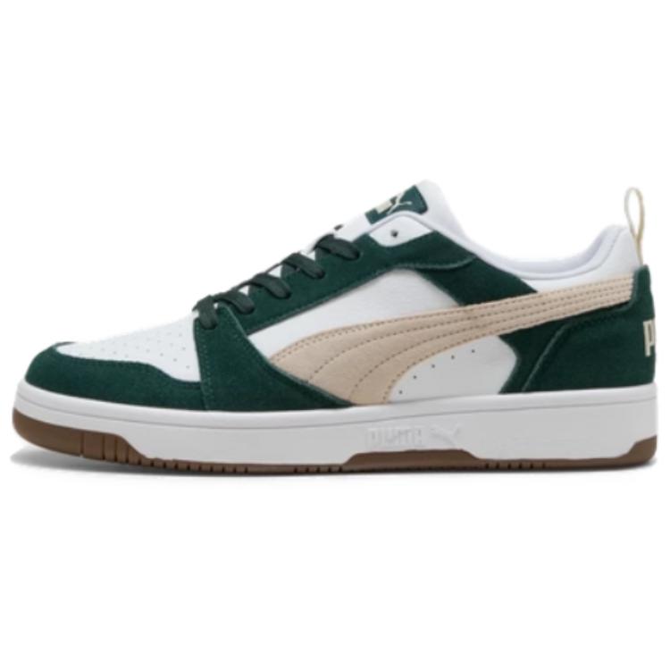 New PUMA Rebound V6 Abrasion Resistant Low Top Skateboard Shoes Unisex Green White 402262-05