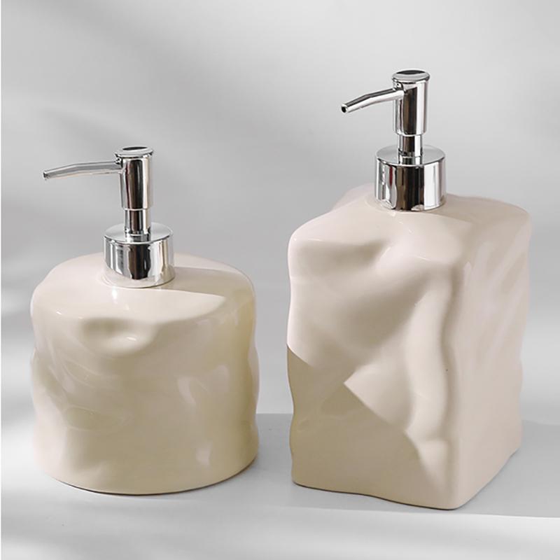 Large Capacity Ceramic Lotion Bottle 600ML High Value Hotel Hand Sanitizer Soap Dispenser Bathroom Shower Gel Shampoo Bottle New