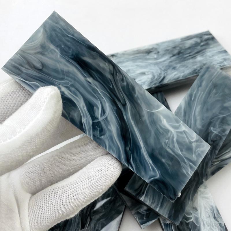 

1 шт. акриловый материал домашний нож DIY ручка инструмент часть мраморное зерно фиксированное лезвие нож аксессуары 120X40X7MM / 160X50X7MM 160x50x7mm